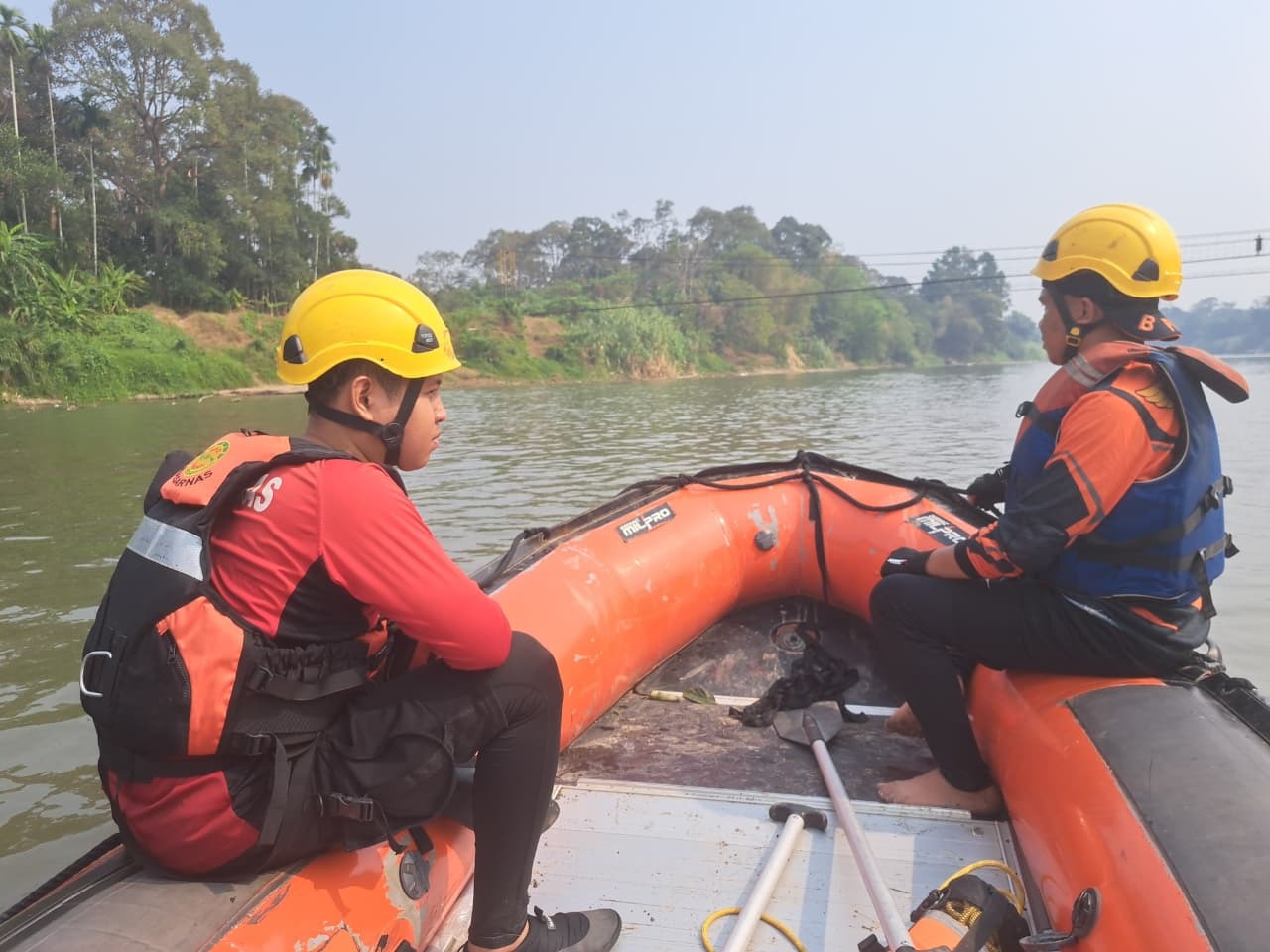 Tenggelam di Sungai Lematang, Tim SAR Gabungan Lakukan Pencarian