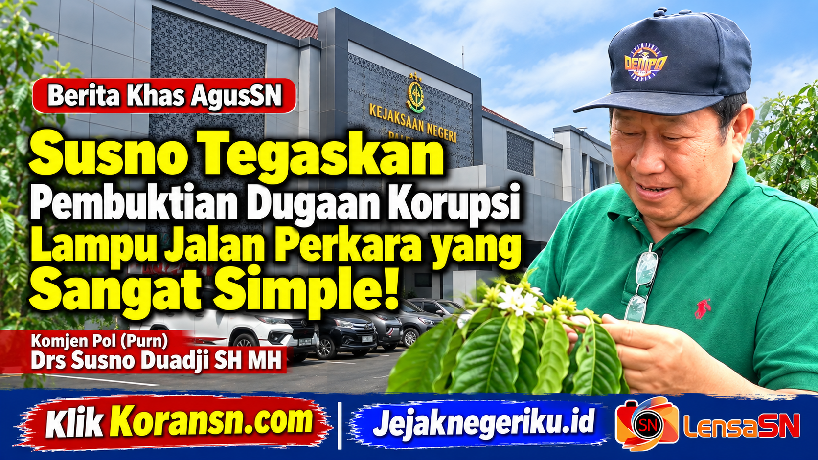 Tokoh Masyarakat Sumsel, Komjen Pol (Purn) Drs Susno Duadji SH MH. (Foto-LensaSN)