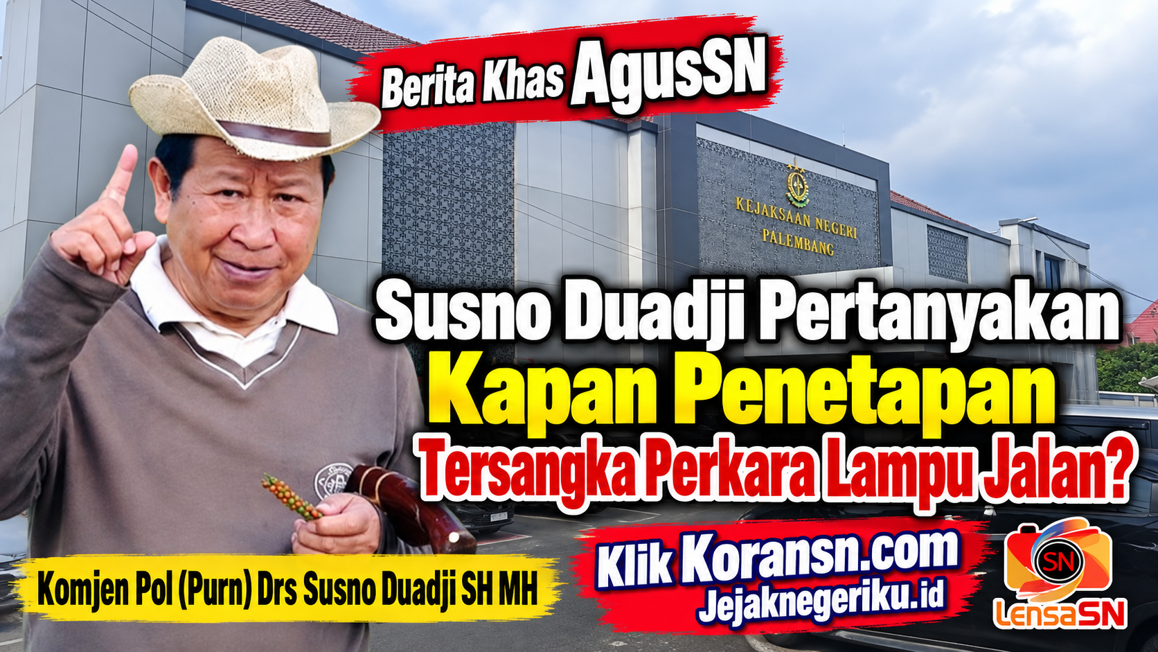 Susno Duadji Pertanyakan Kapan Penetapan Tersangka Perkara Lampu Jalan?